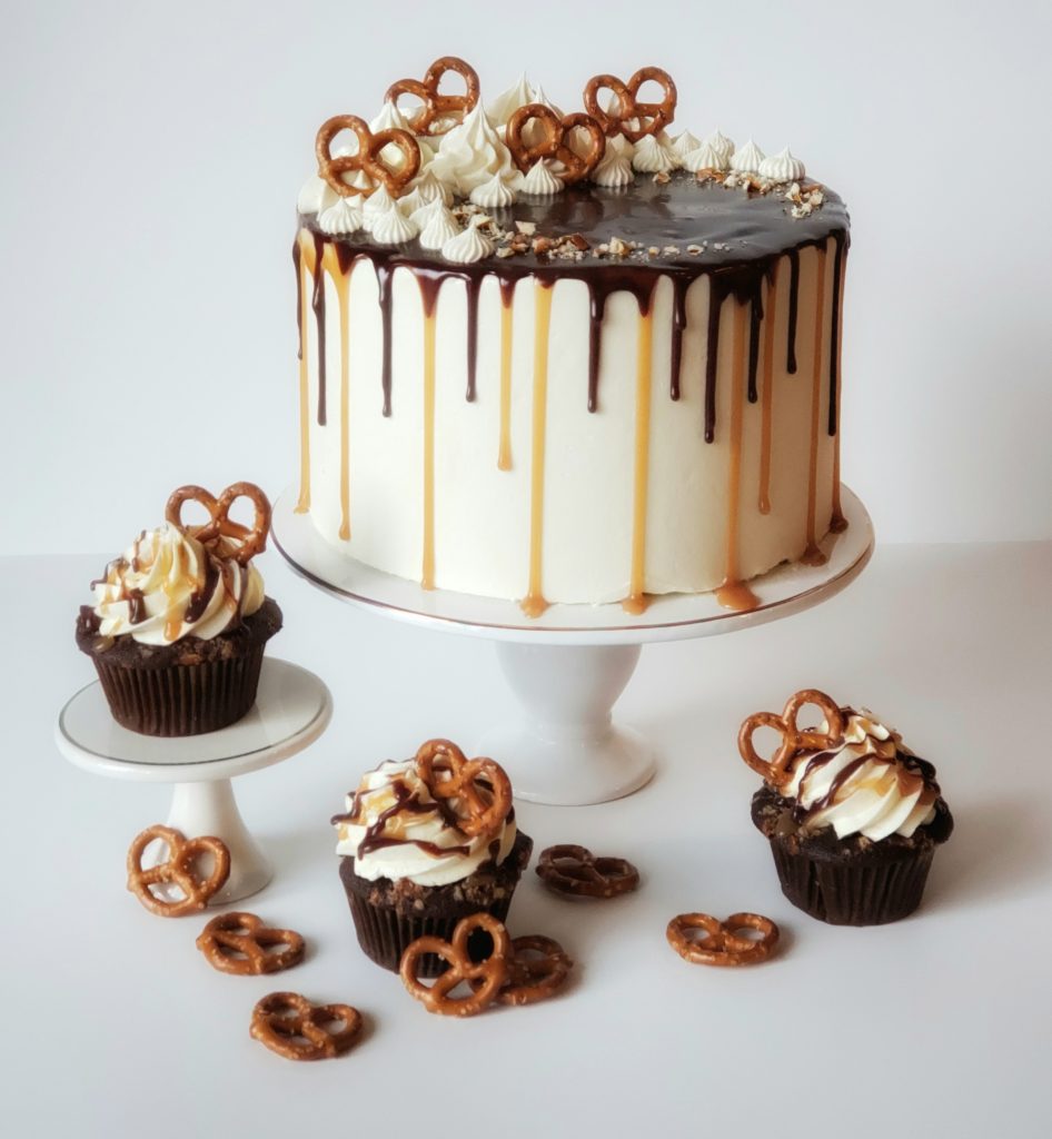 Chocolate Salted Caramel Pretzel Cake Basil And Buttercream