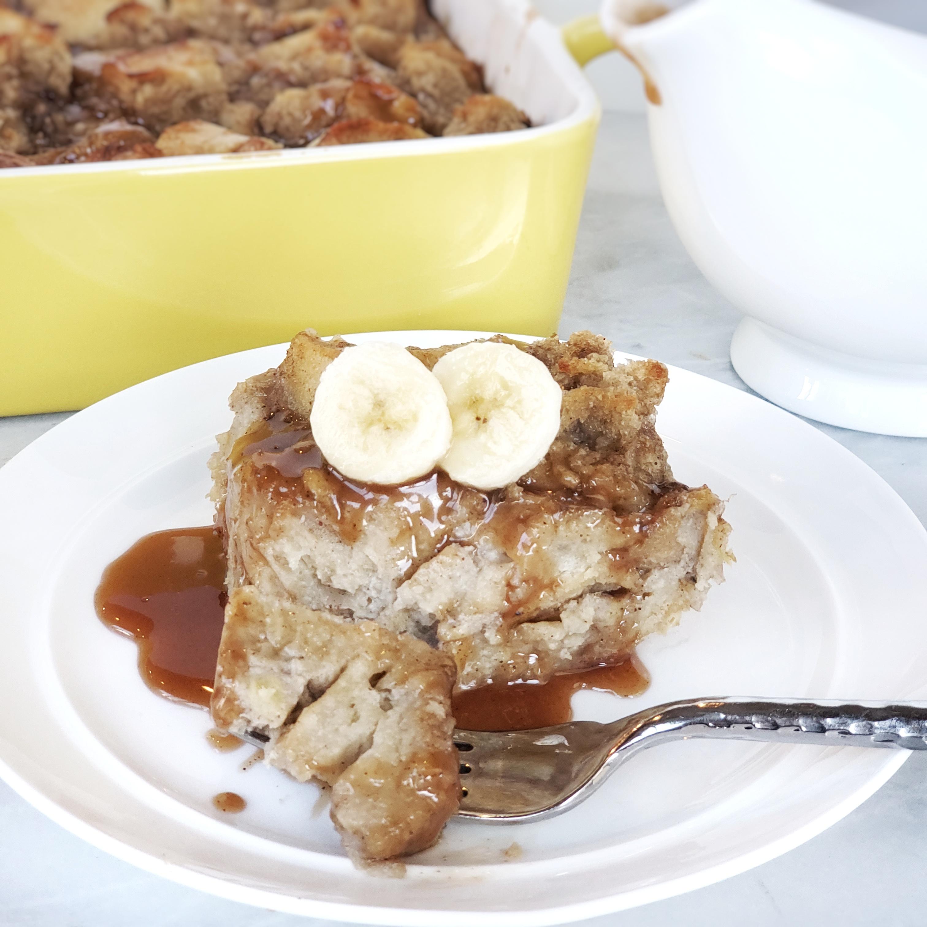 Banana Bread Pudding With Cinnamon Caramel Sauce – Basil And Buttercream